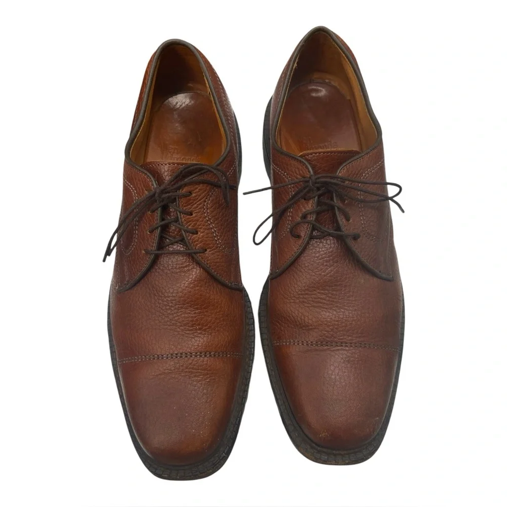 Allen‎ Edmonds Becker Brown Leather Cap Toe Oxfords 10.5 B